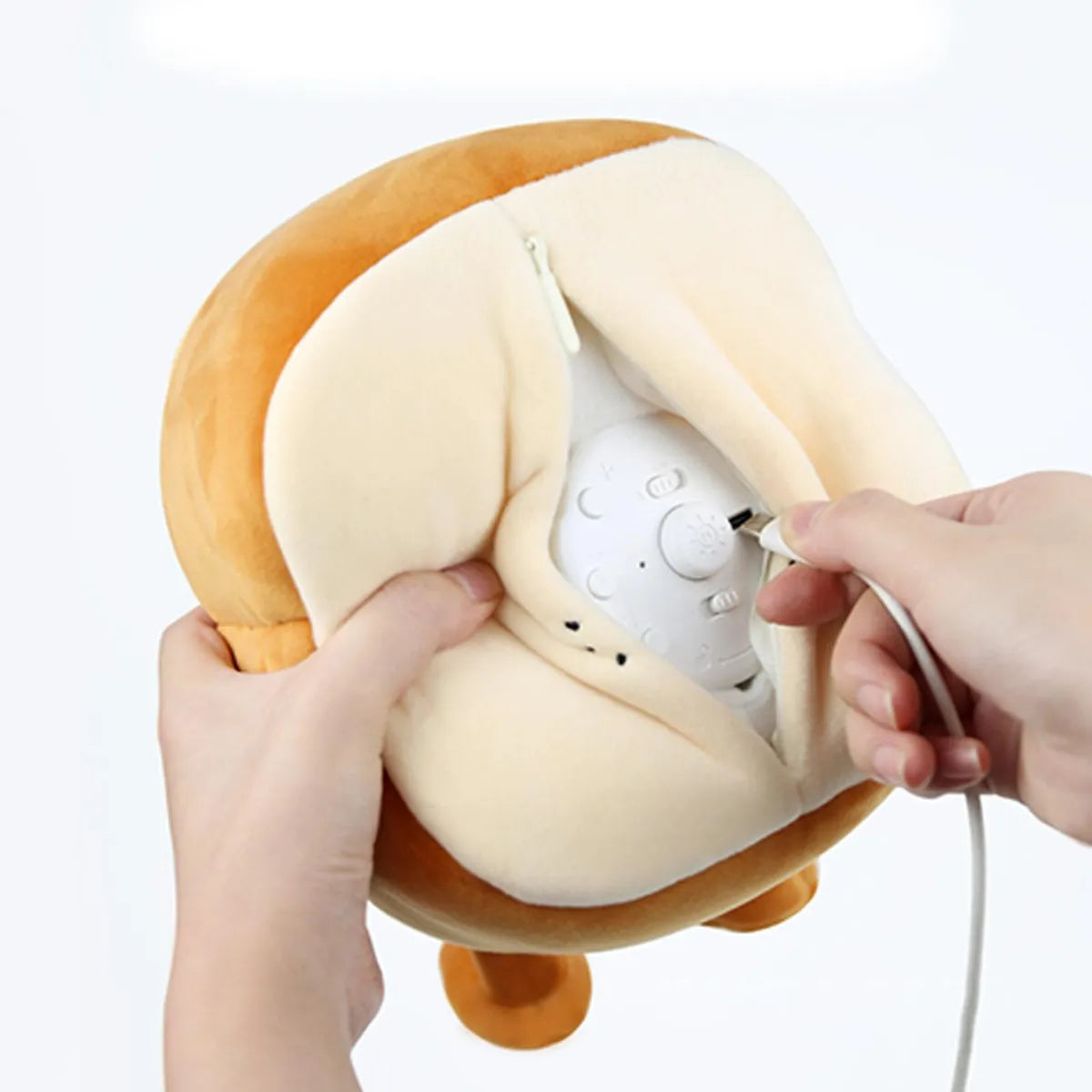 Lámpara Reloj Despertador "Tostada de Peluche" ⏰🍞