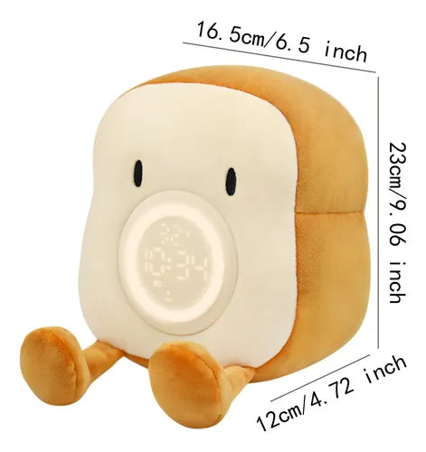 Lámpara Reloj Despertador "Tostada de Peluche" ⏰🍞