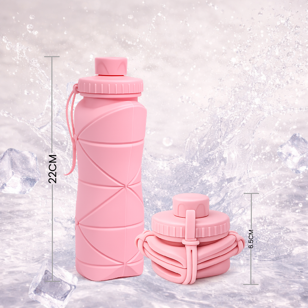 Botella de Agua Plegable de Silicona Flex 💦🎒