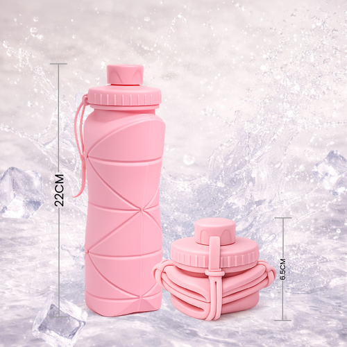 Botella de Agua Plegable de Silicona Flex 💦🎒